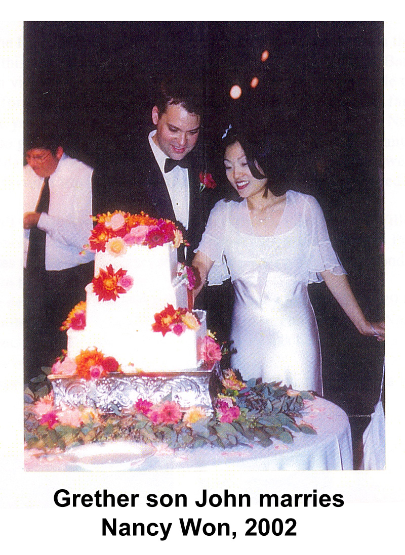 Grether son John marries Nancy Won 2002